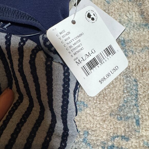 FREE PEOPLE Womens Tighten Up Stripe Set Size M-L NEW‎ WITH TAG - Picture 5 of 12